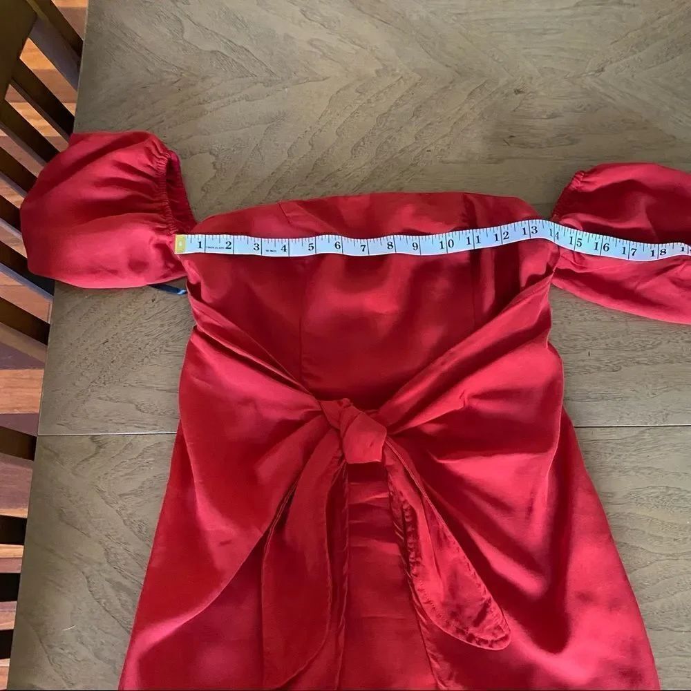 LPA Dress 146 In Red Off The Shoulder Size S - Picture 13 of 15